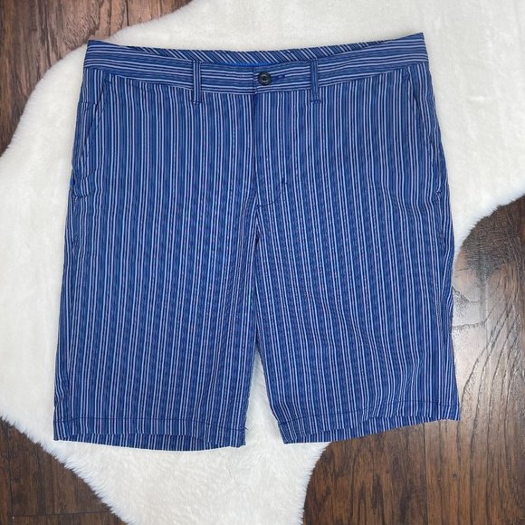 Tommy Bahama Other - Tommy Bahama Shorts 33 Blue Striped Stretch Nylon 10" Inseam Golf Men's